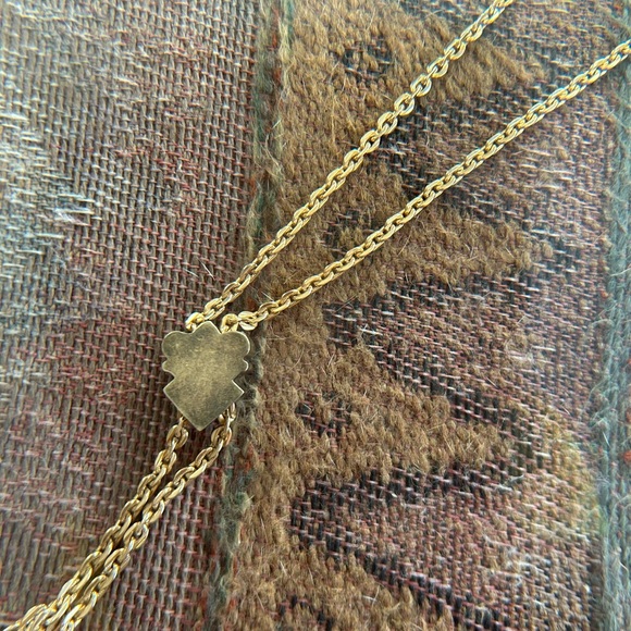 Sterling Silver with Amethyst gem on gold chain lanyard - Picture 10 of 11